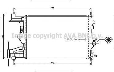 AVA QUALITY COOLING ol2485 -  Радиатор, охлаждение двигателя